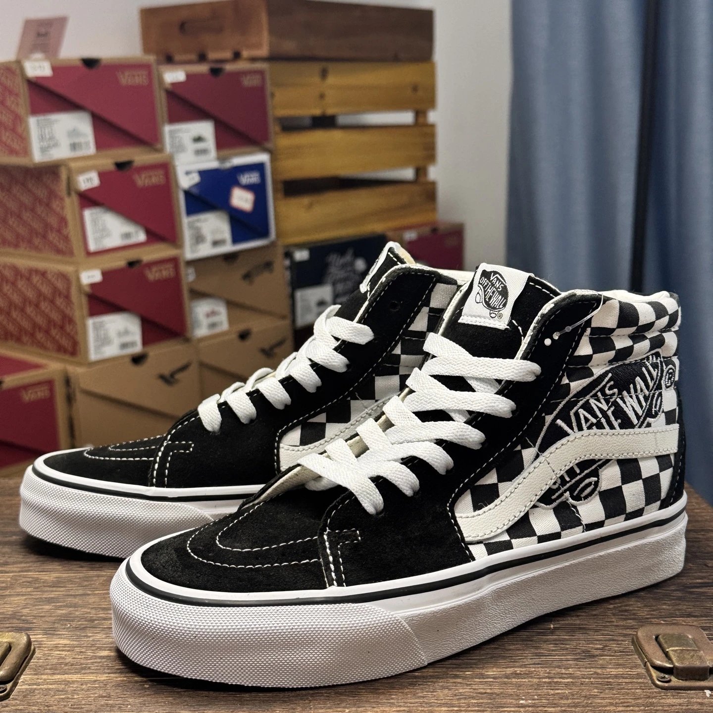 Vans Sk8-Hi Checkerboard Black White Skate Shoes