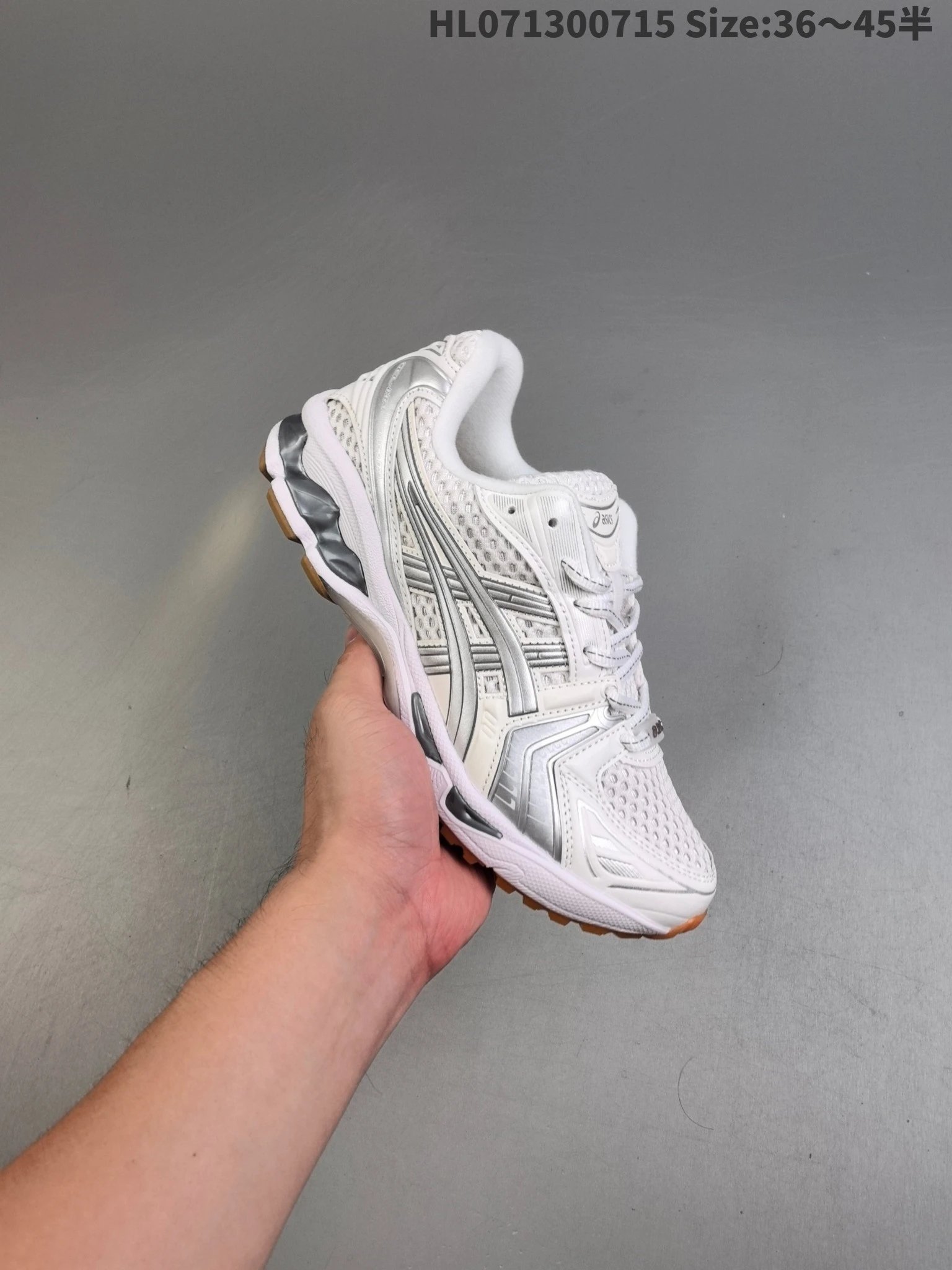 ASICS HL071300715 White Mesh Running Shoes Unisex