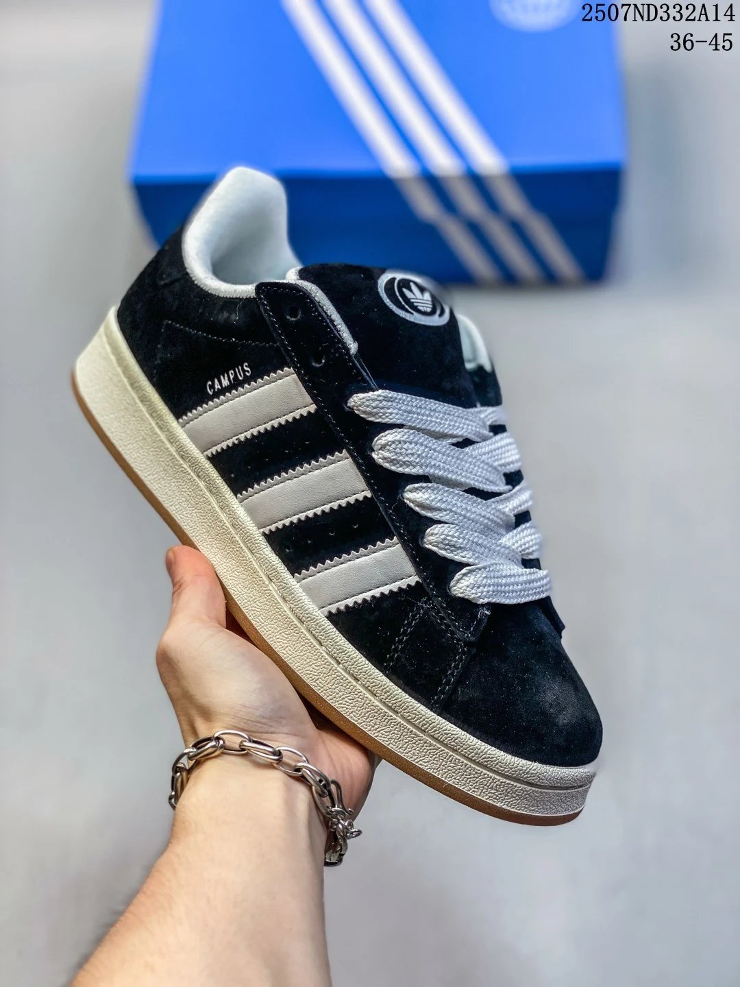 Adidas Campus Black Suede Sneakers Men’s Retro Casual Shoes