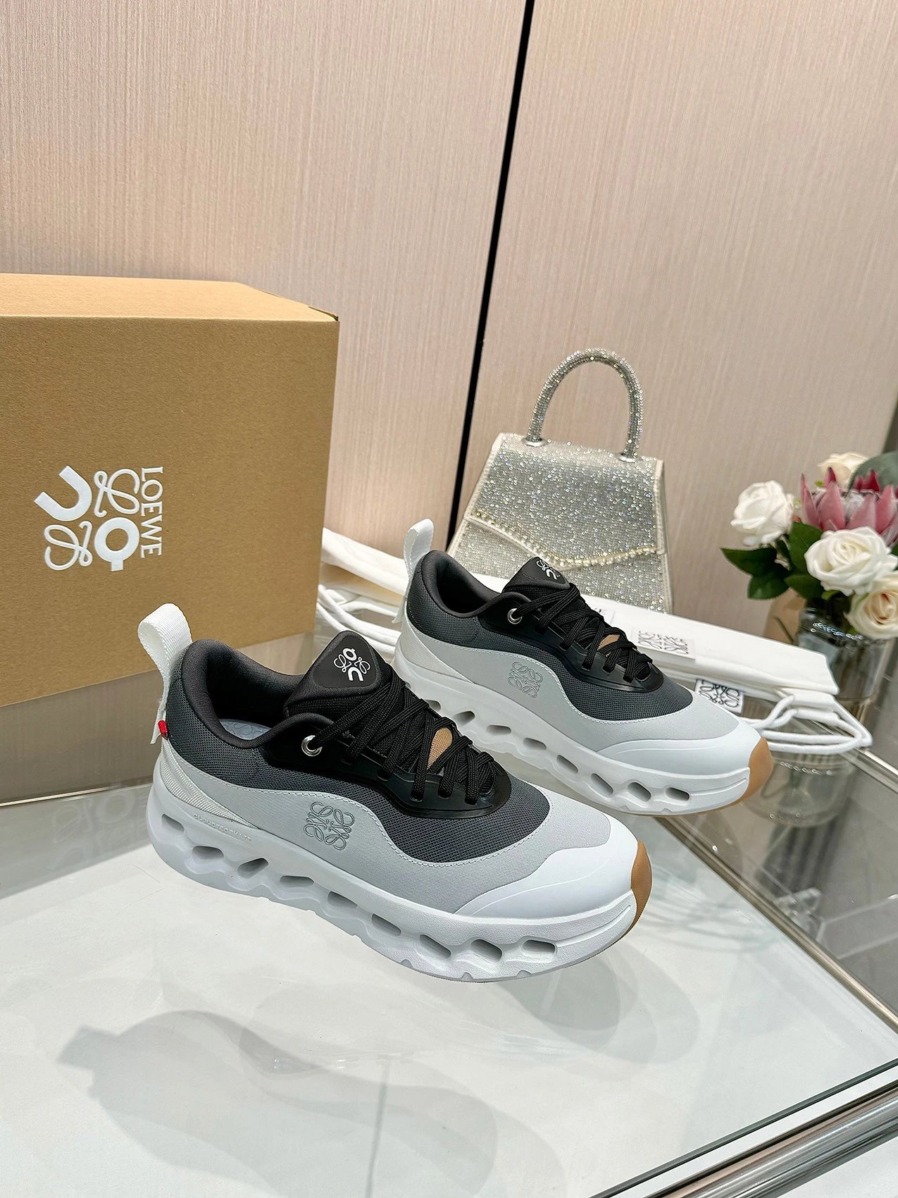 Loewe Cloudflow Black White Luxury Sneakers Shoes
