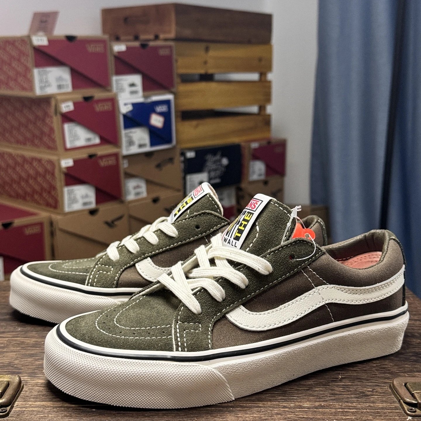 Vans Old Skool Olive Green Skate Shoes