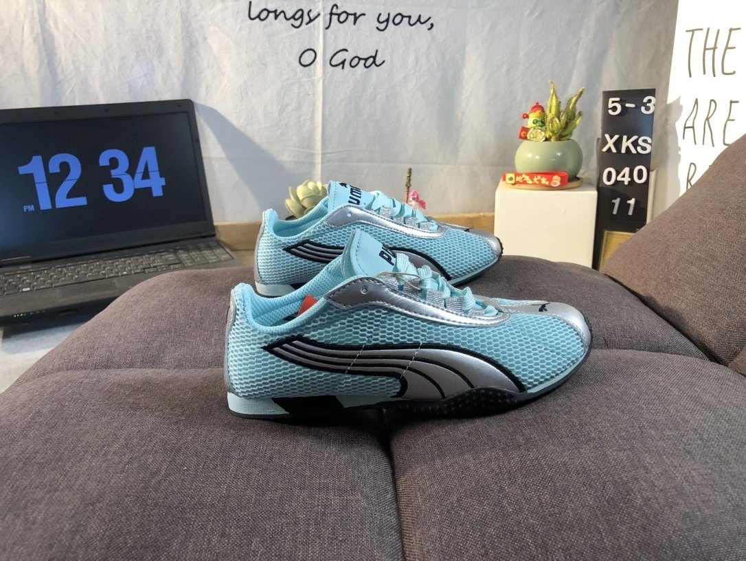PUMA Blue Mesh Running Shoes Men Lightweight Sneakers