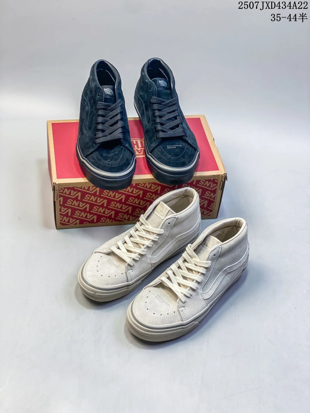 Vans Suede High Top Skate Shoes Black White Unisex 35–44