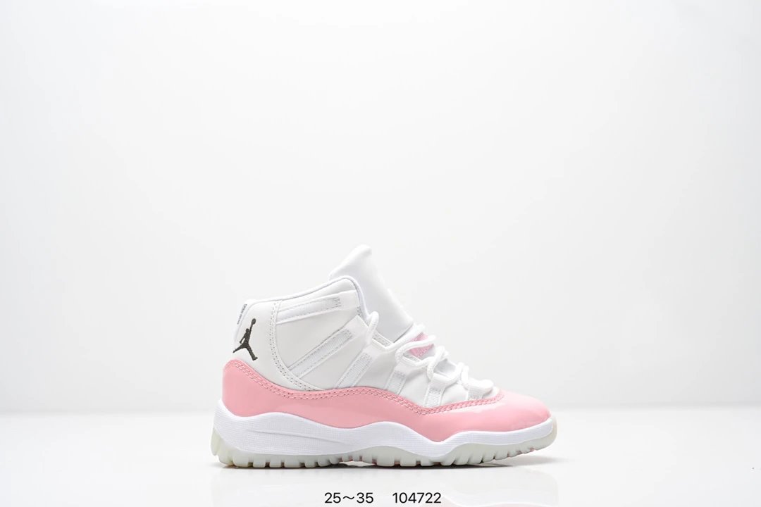 Air Jordan Kids White Pink Basketball Shoes 25–35