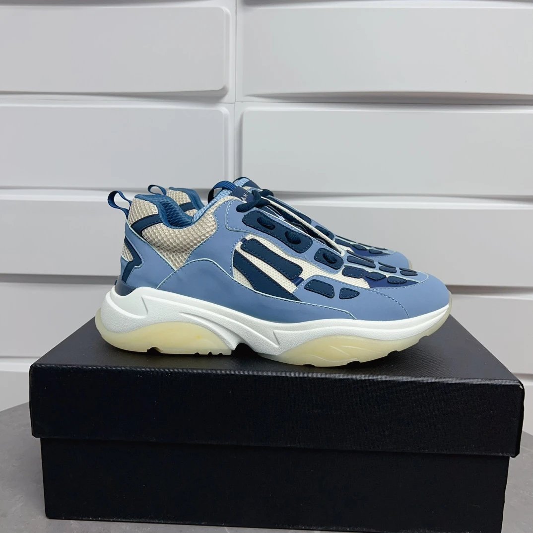 Amiri Blue Mesh Chunky Sole Fashion Sneakers