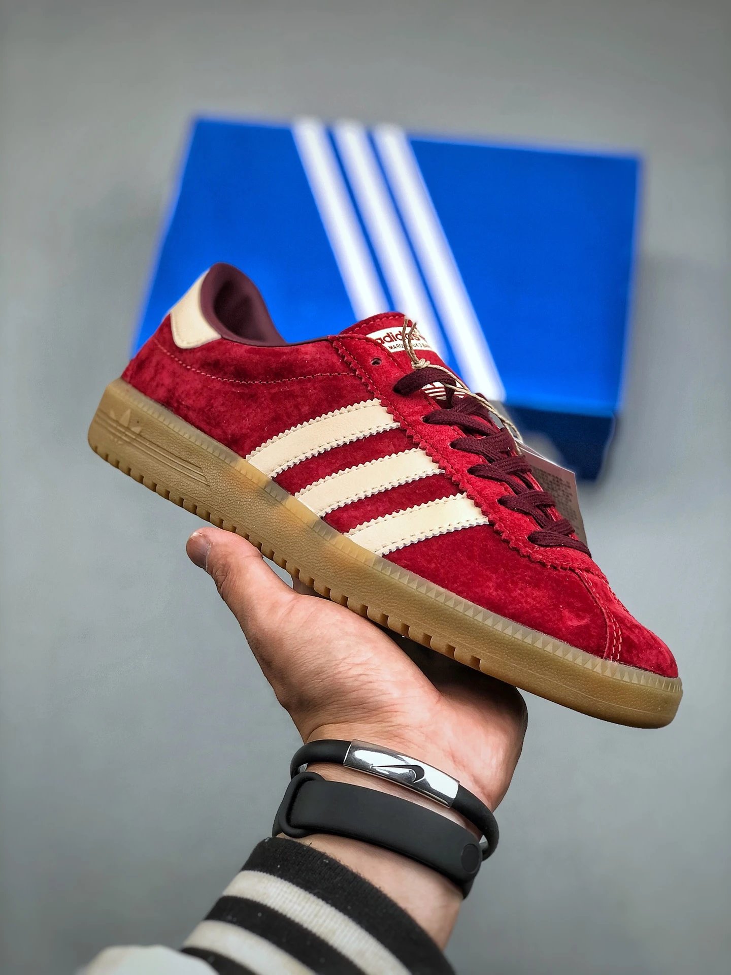 Adidas Red Suede Retro Sneakers Classic Street Shoes