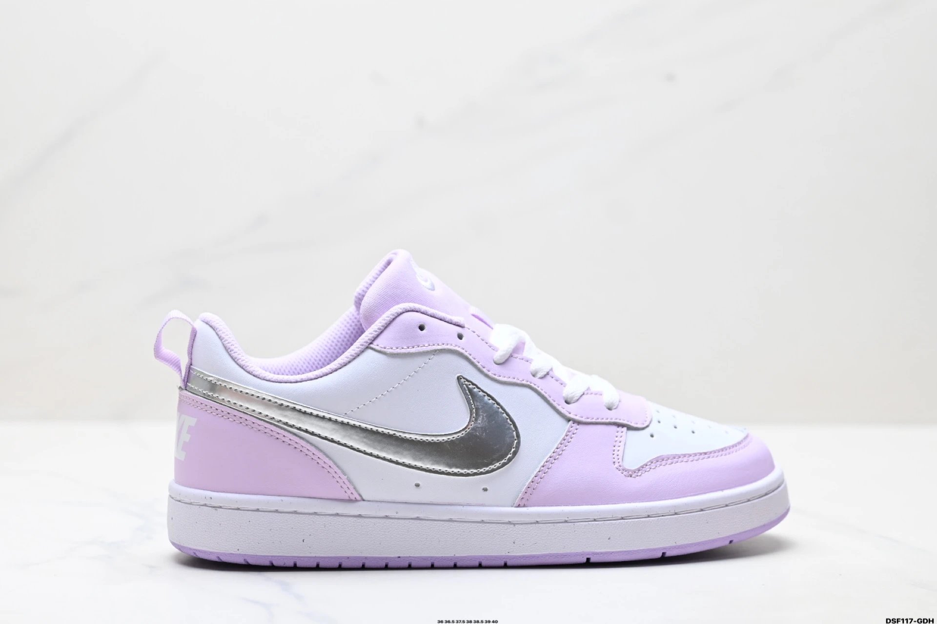 Nike Women Casual Sneakers White Purple Silver