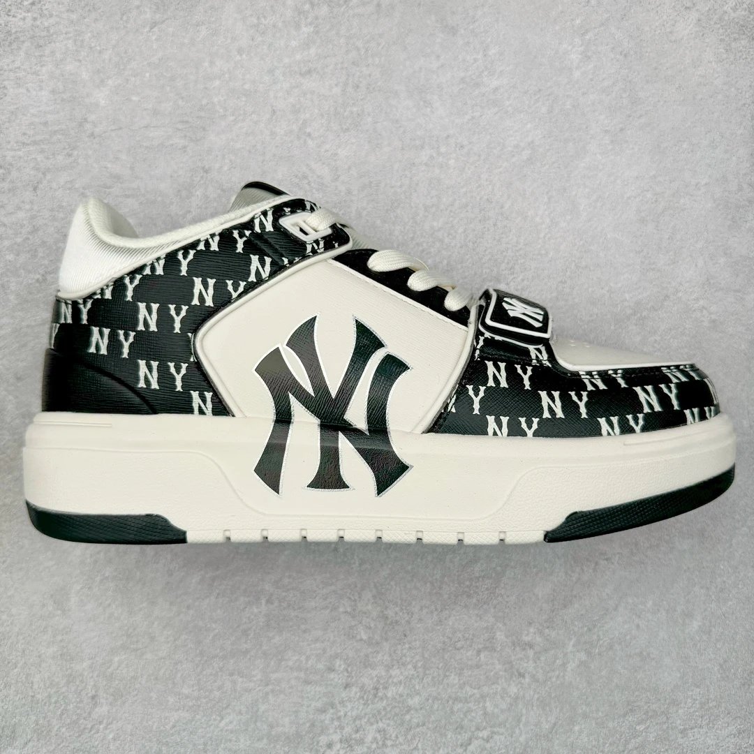 MLB NY Logo Black White Casual Sneakers