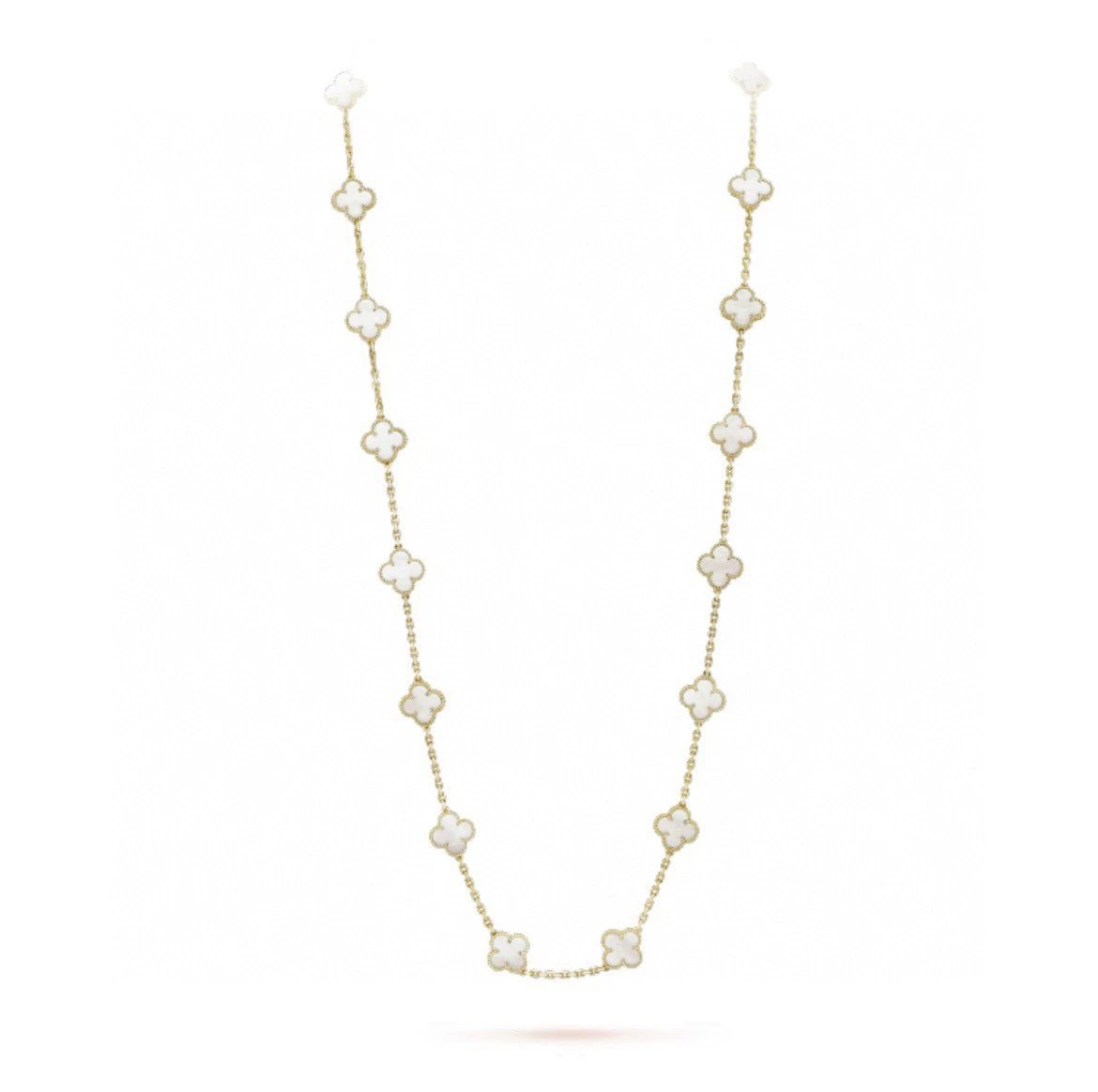 Van Cleef Arpels Alhambra Gold Mother Pearl Necklace