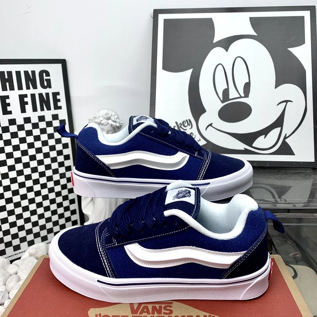 Vans Old Skool Navy Canvas Skate Sneakers Shoes