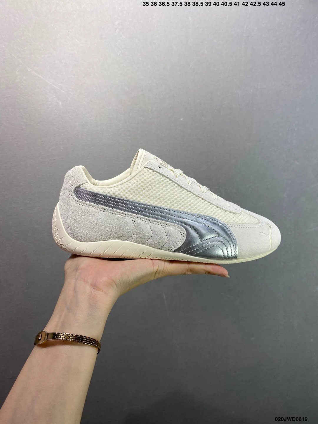 Puma Retro Mesh Suede Sneakers Silver Stripe Shoes