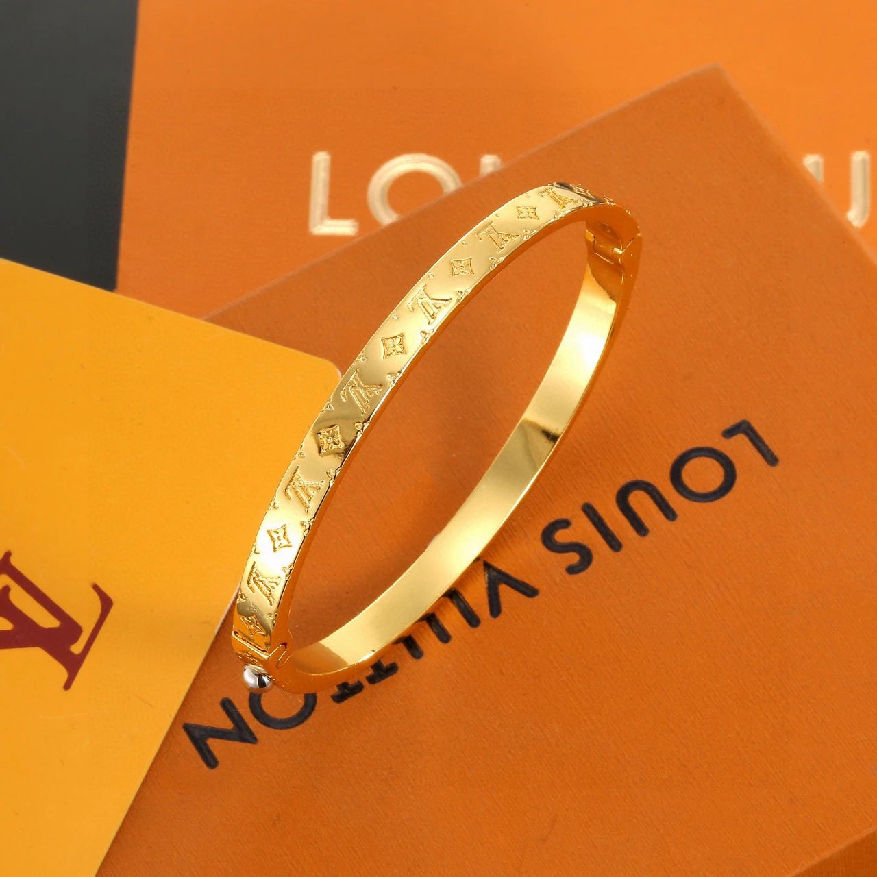 Louis Vuitton Gold Plated Monogram Bracelet