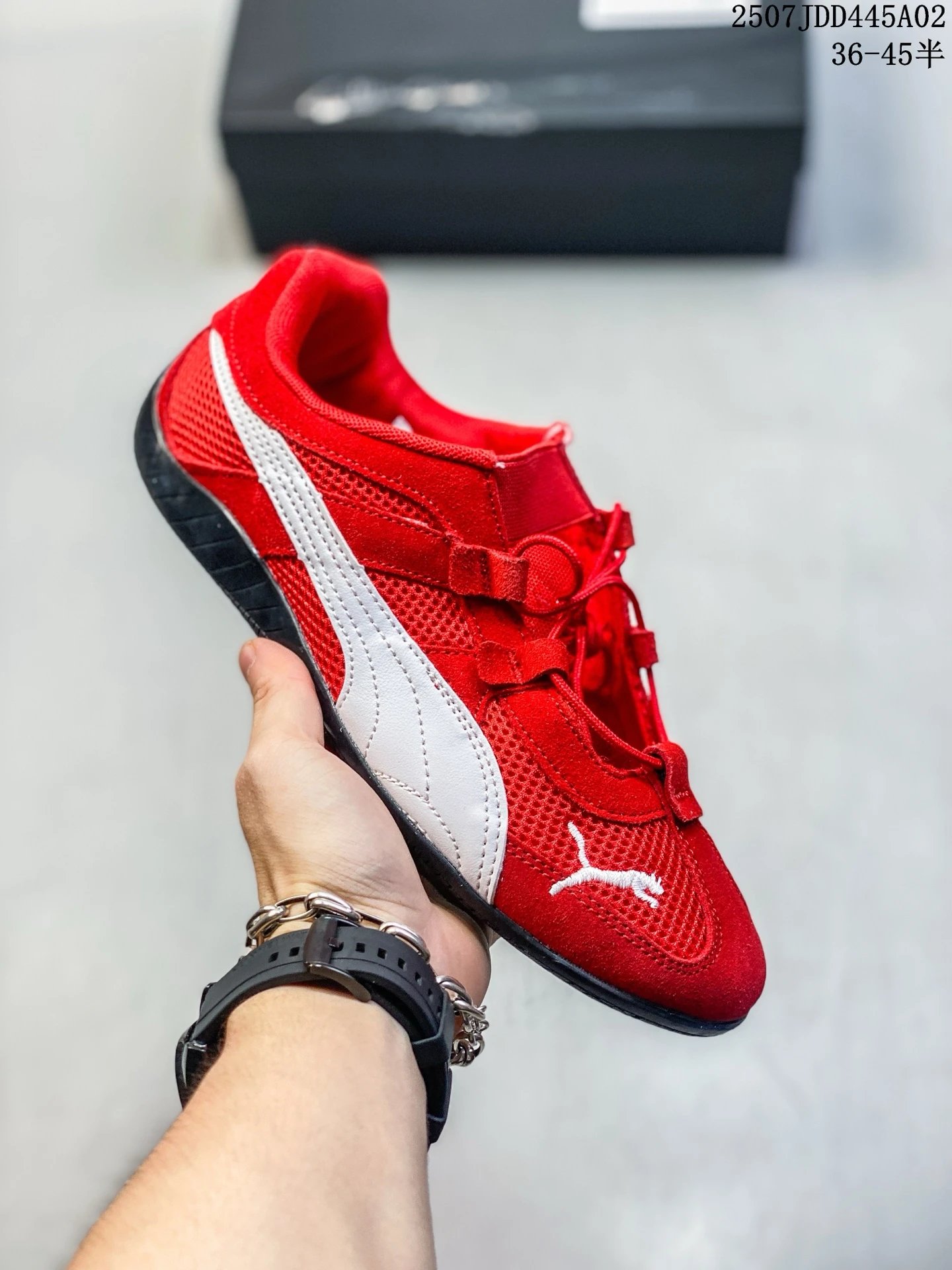 Puma Red Mesh Running Sneakers Lightweight Sports Shoes