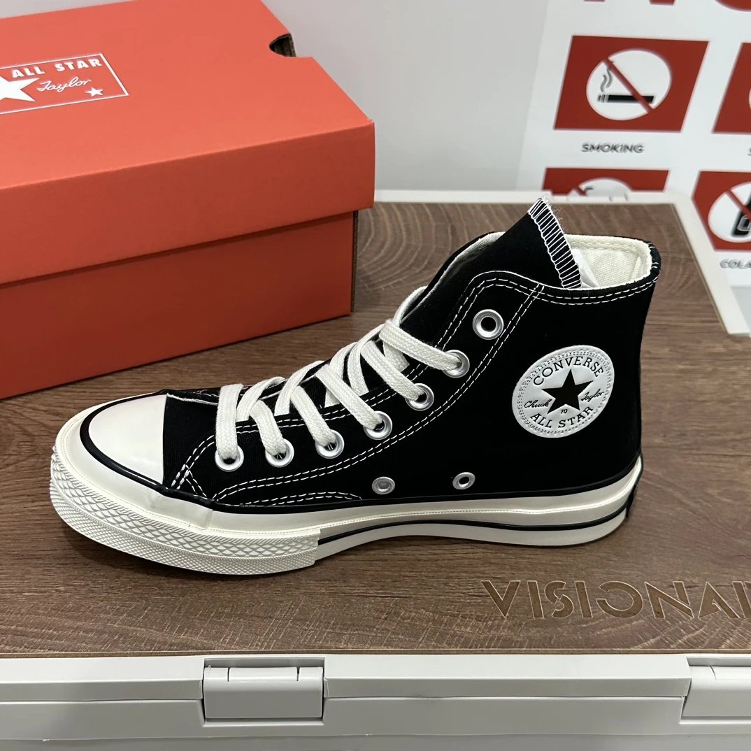 Converse Classic High Top Canvas Sneakers Black White Shoes