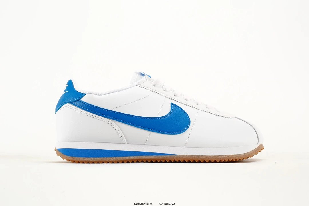 Nike Classic White Blue Leather Sneakers