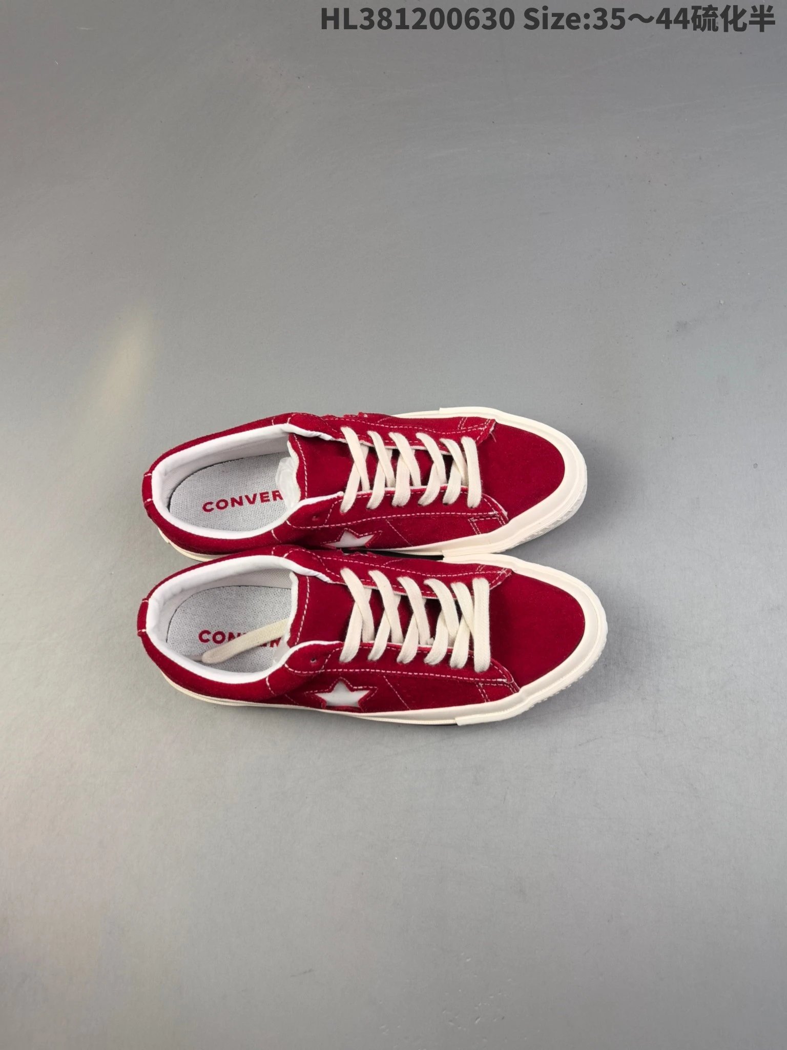 Converse Red Suede Low Top Star Sneakers HL381200630