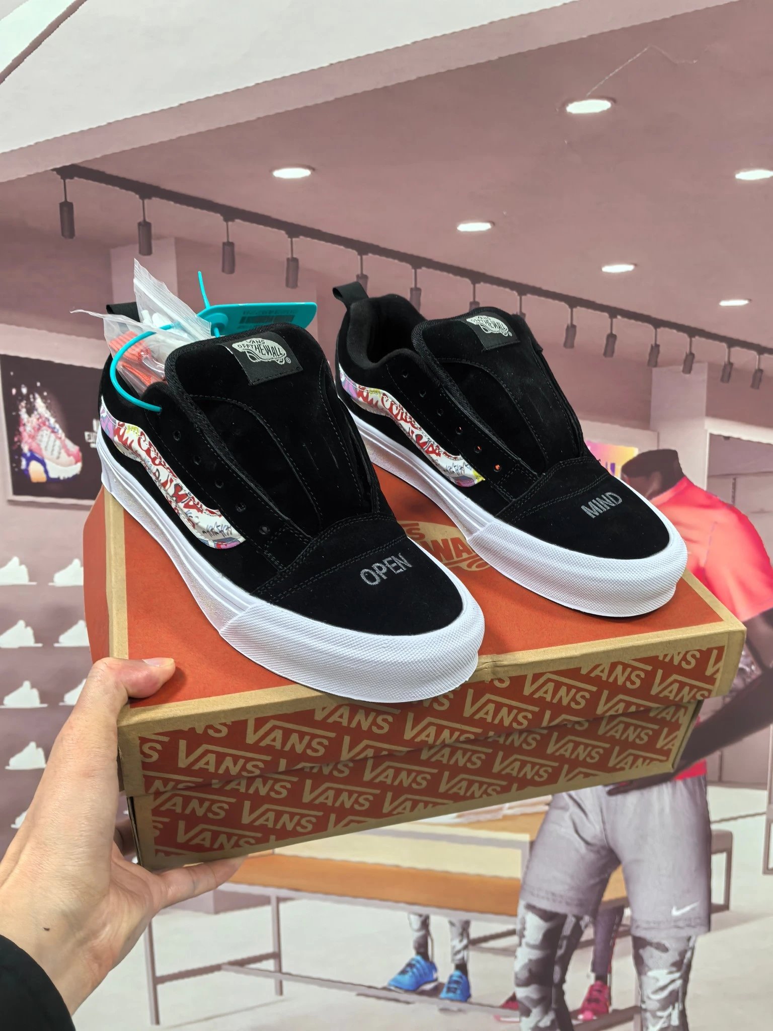 Vans Black Graffiti Suede Skateboard Shoes