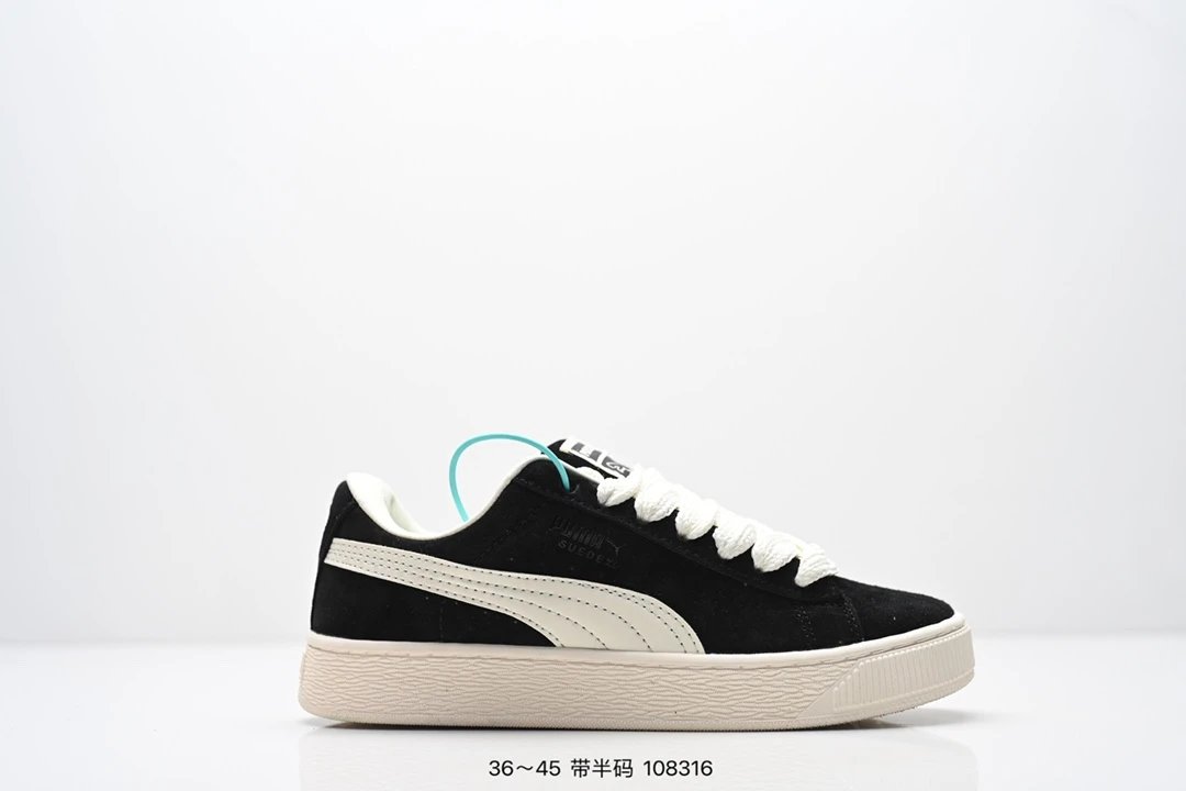 Puma Suede Classic Black White Sneakers Shoes