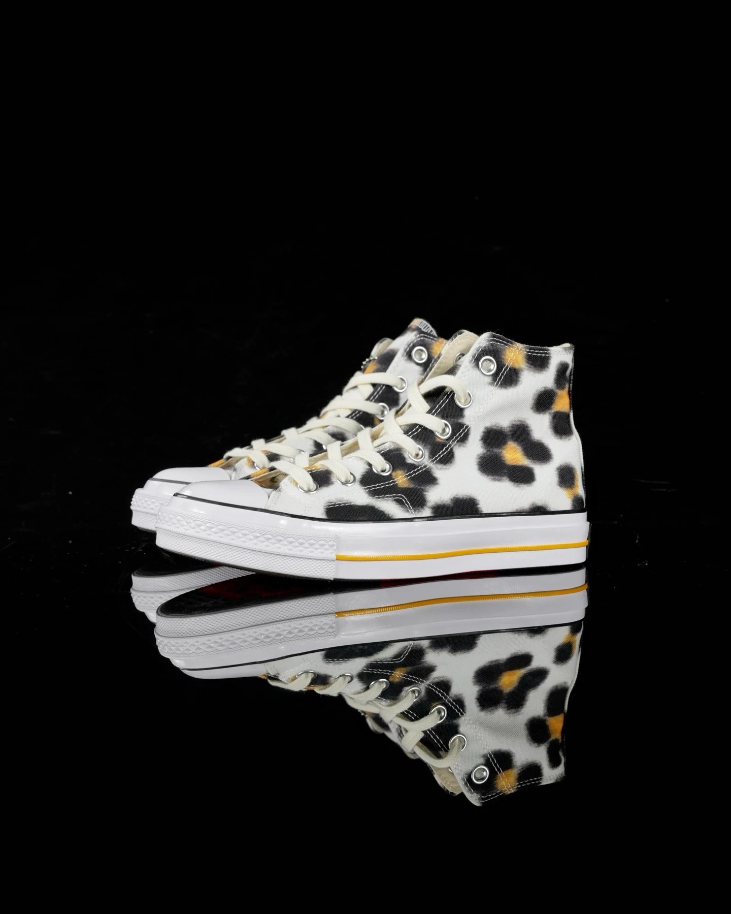 Converse Leopard Print High Top Canvas Sneakers Shoes