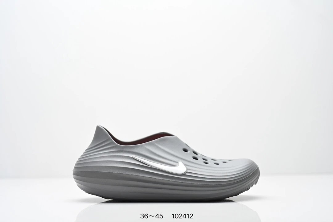Nike Foam Wave Grey Unisex Slip-On Clogs 36-45
