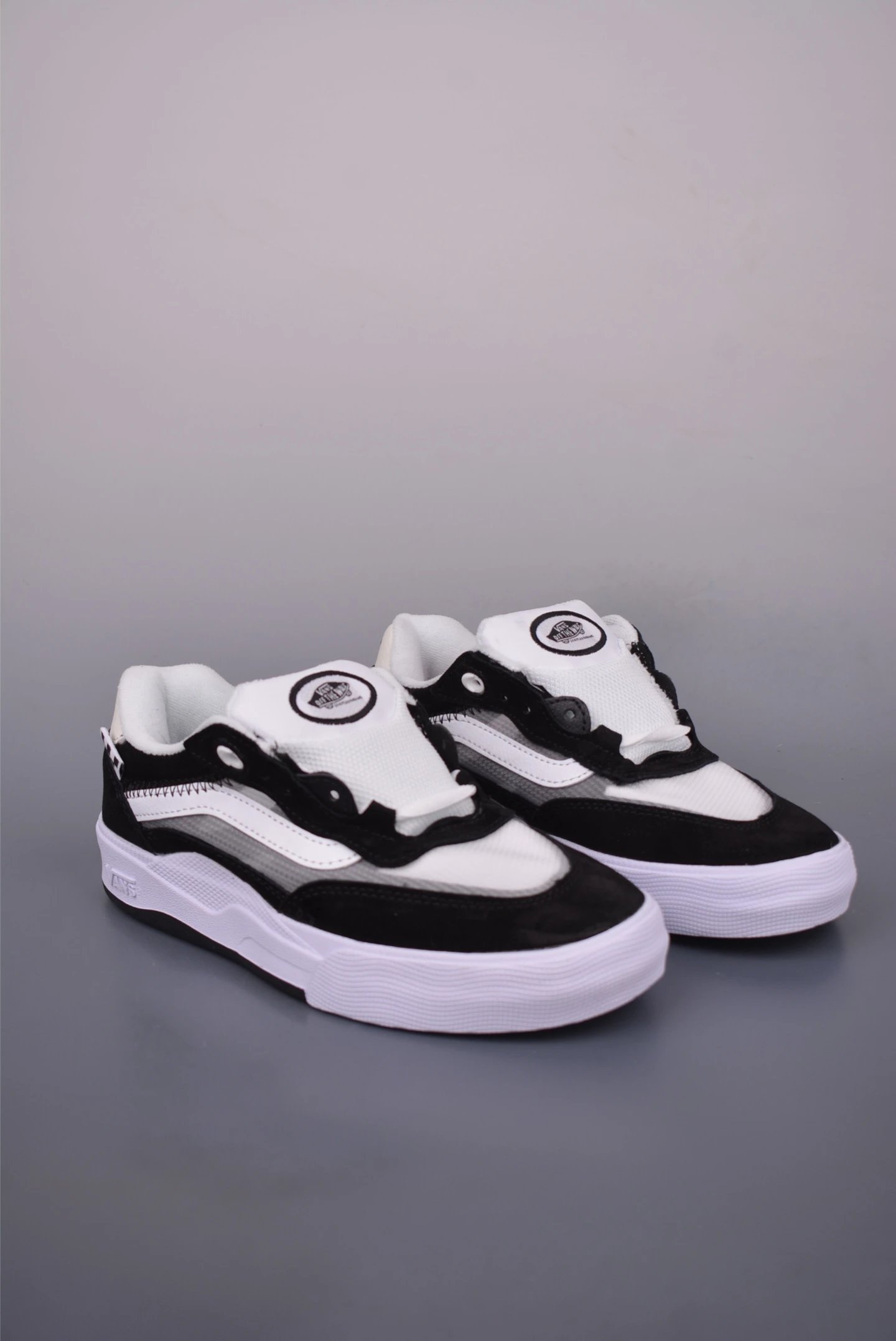 Vans Black White Low Top Skate Shoes