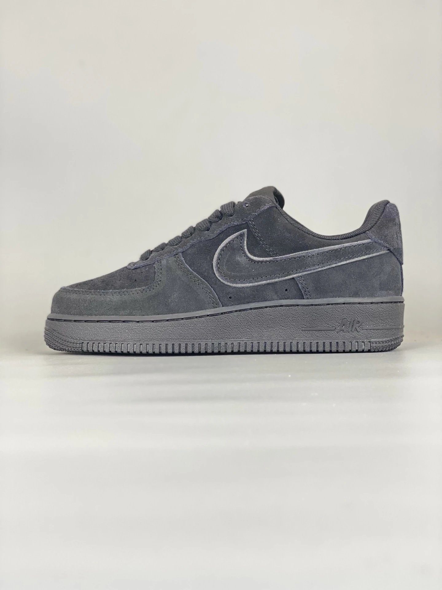 Nike Air Force 1 Grey Suede Low Sneakers