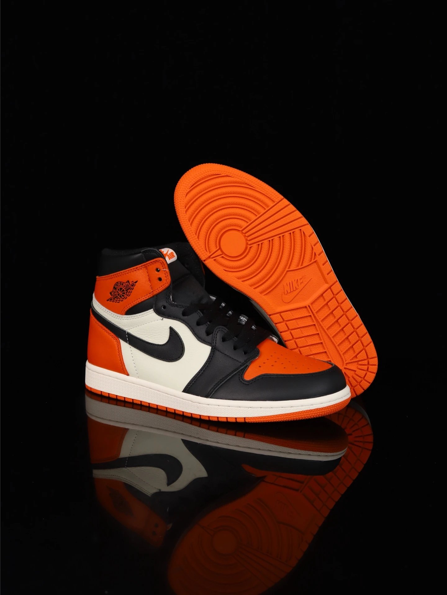 Nike Air Jordan Retro High OG Black Orange Shoes