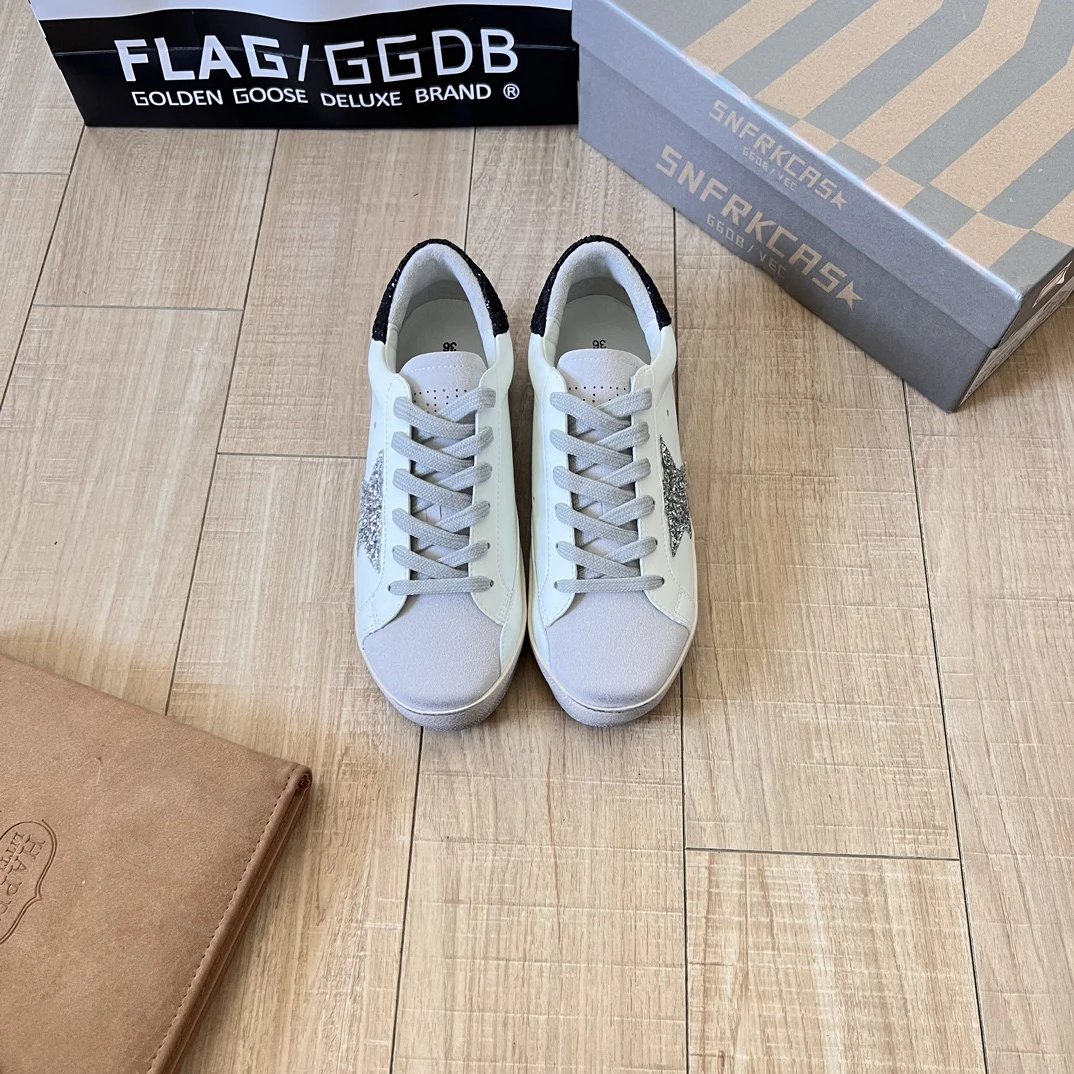 Golden Goose Glitter Star Leather Vintage Sneakers Shoes