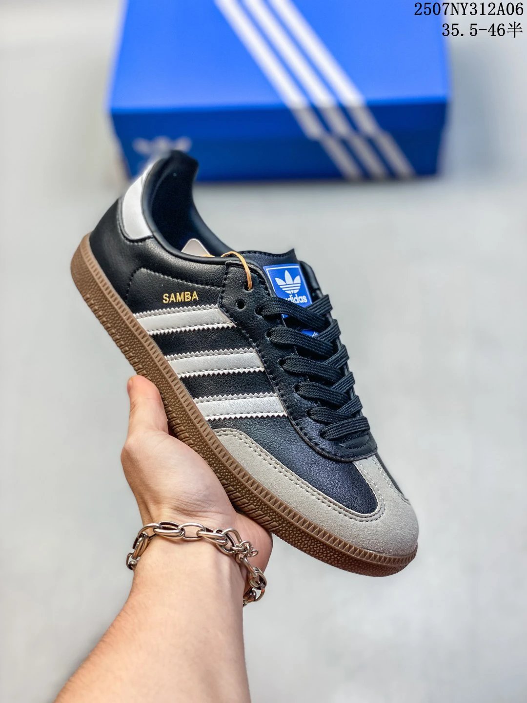 Adidas Samba Classic Black White Leather Sneakers Shoes