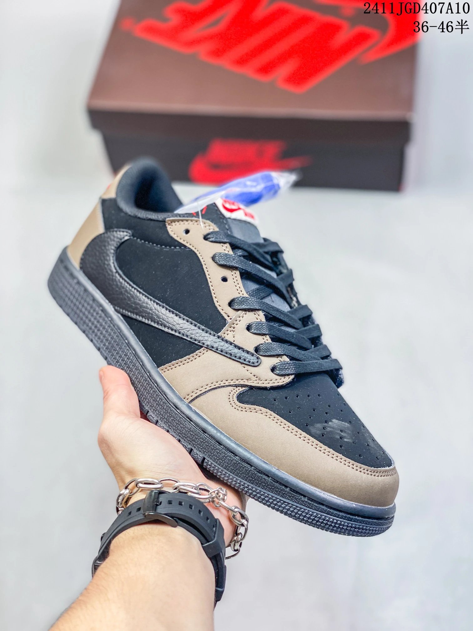Air Jordan Low Black Brown Casual Sneakers