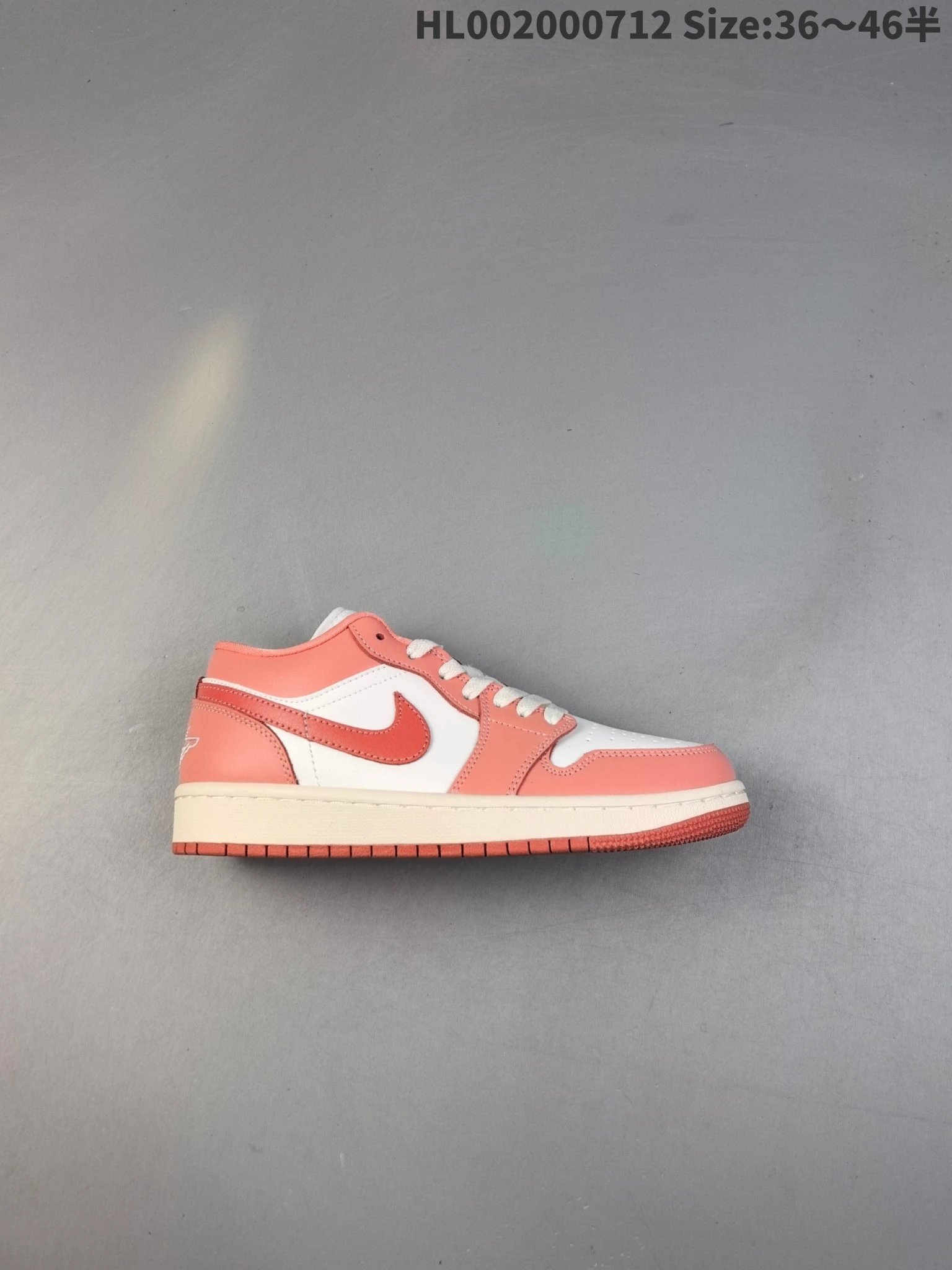 Air Jordan Low Coral White Leather Sneakers HL002000712