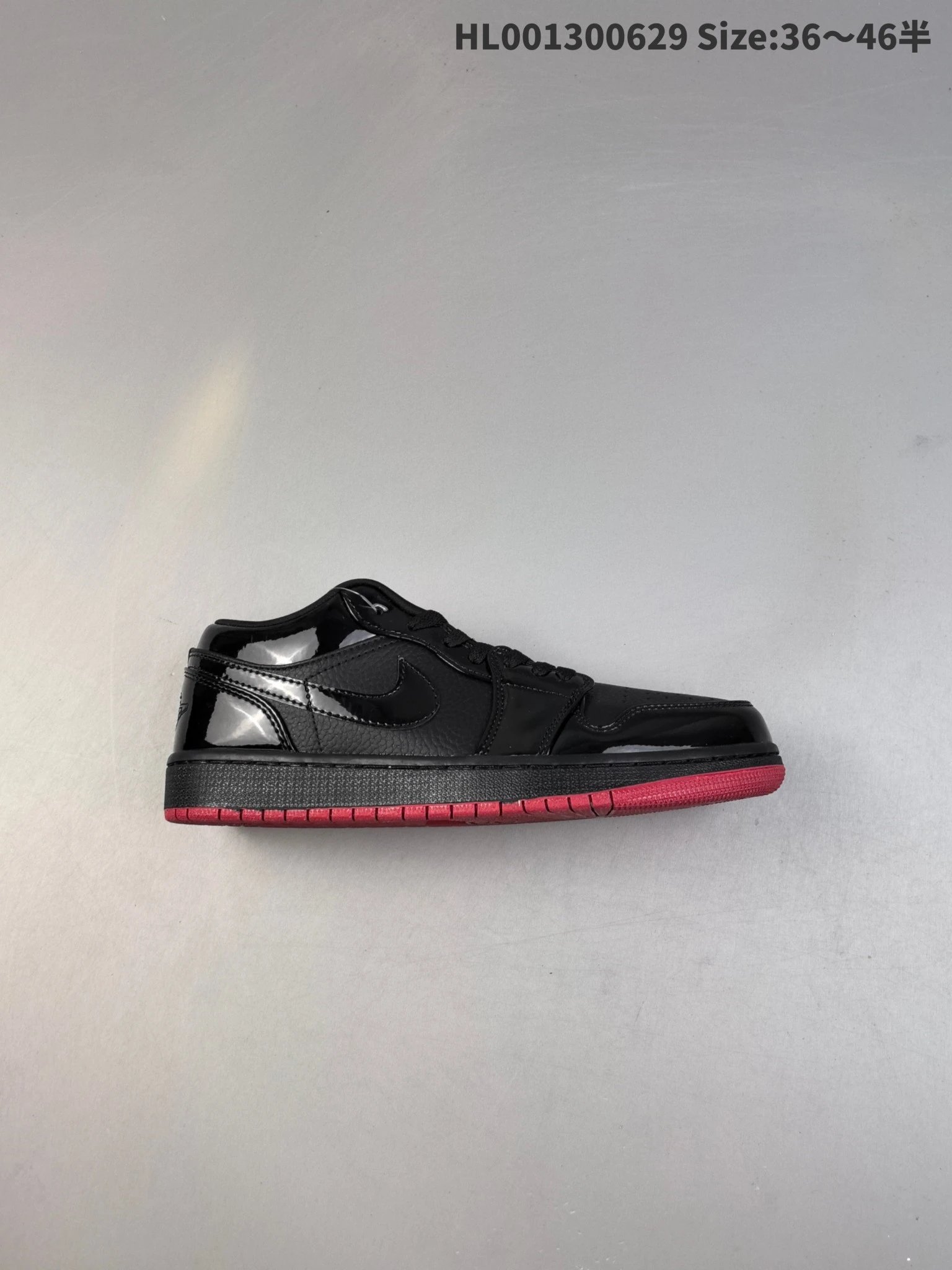 Air Jordan Low Black Red Leather Sneakers