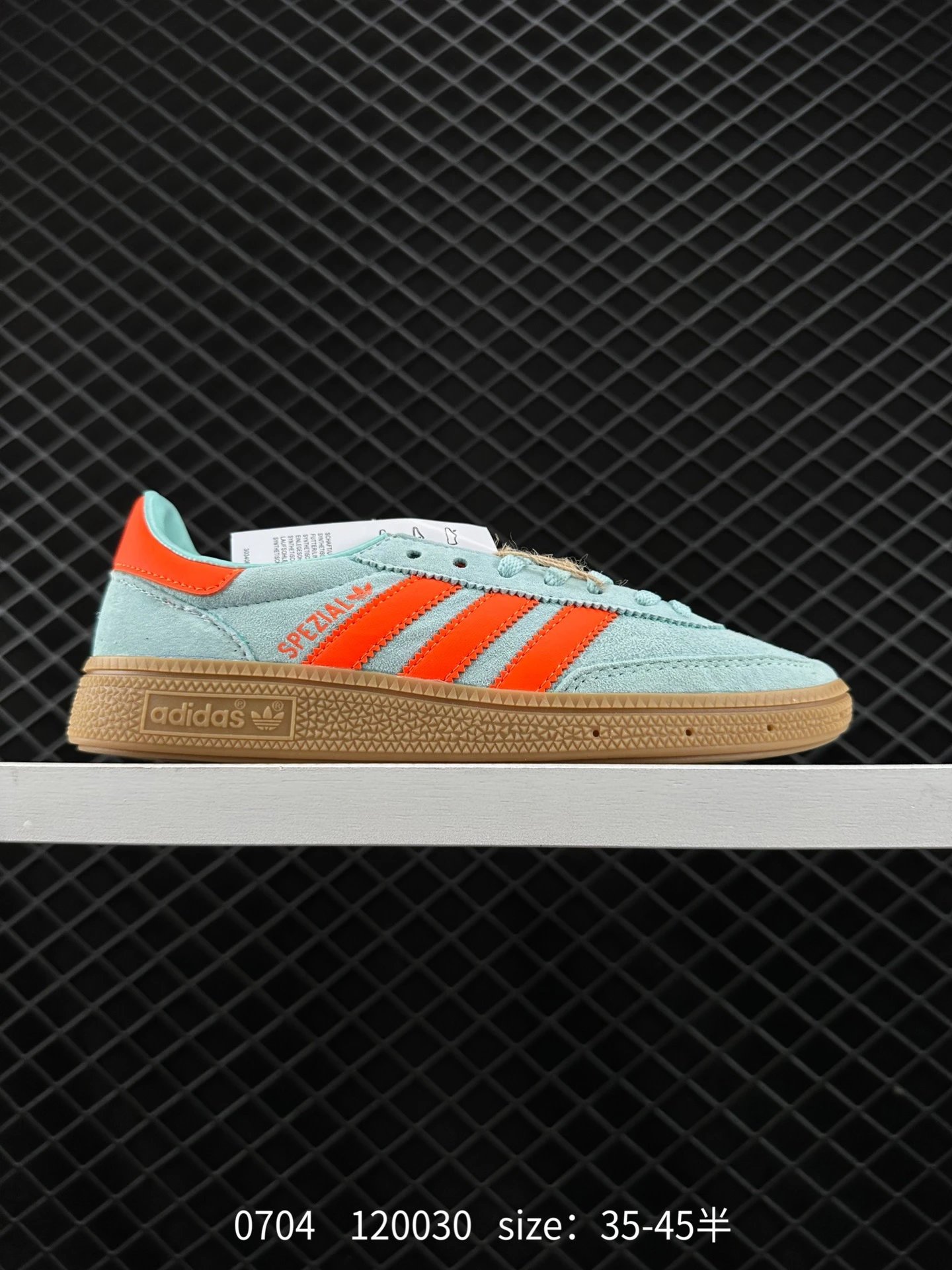 Adidas Spezial Aqua Orange Retro Suede Sneakers Shoes
