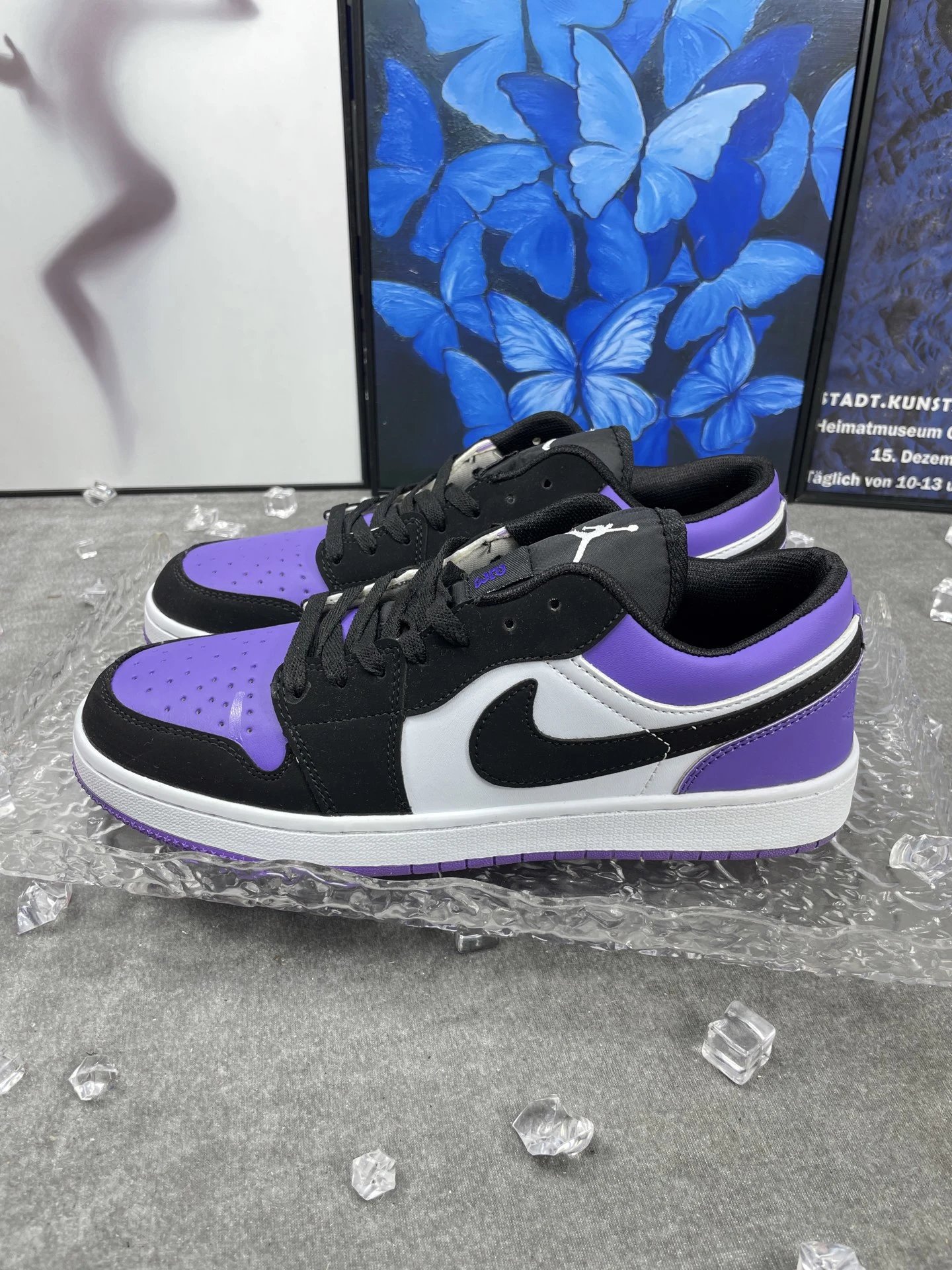 Air Jordan Low Purple Black White Casual Sneakers