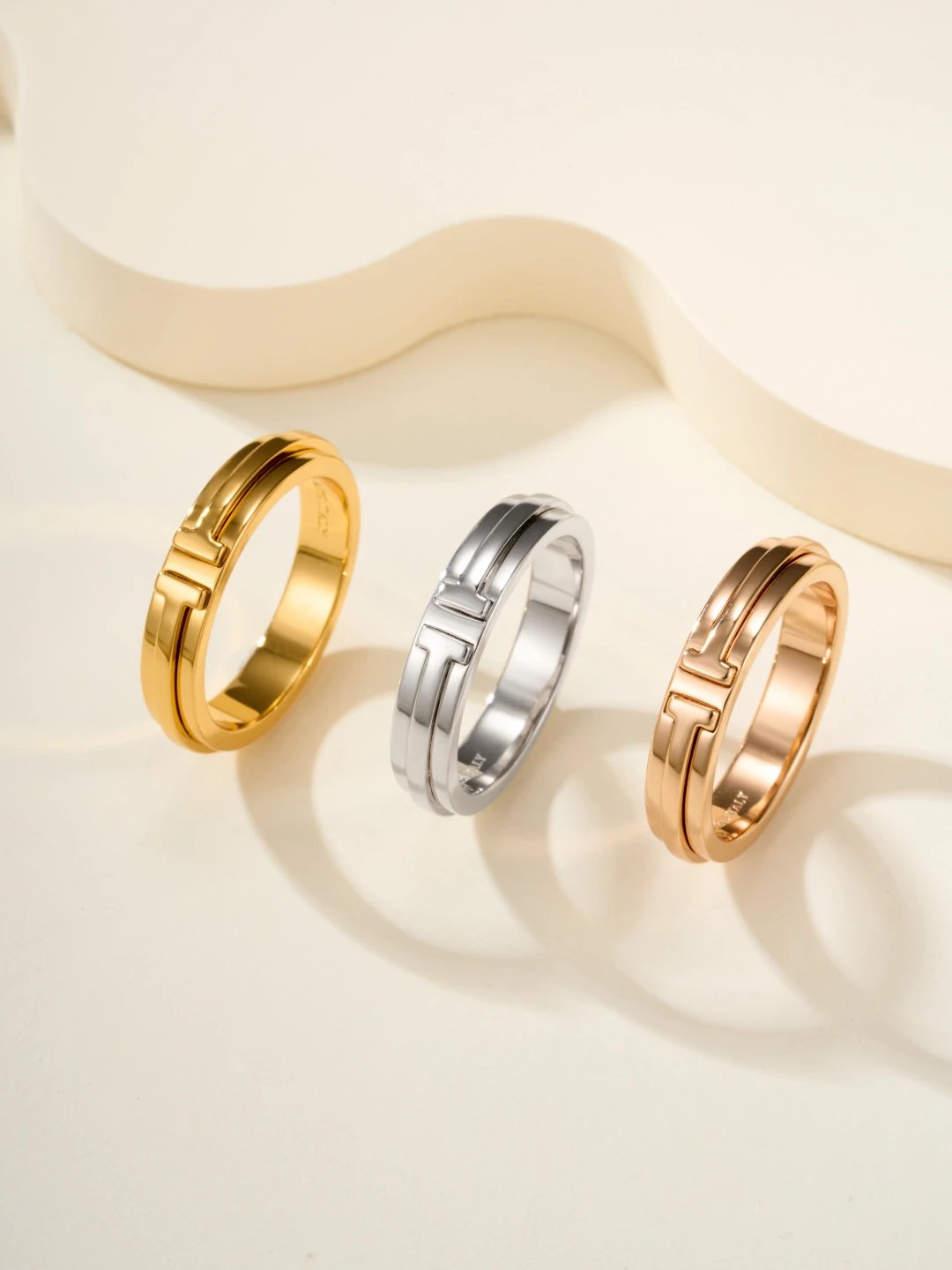 Tiffany Jewelry Minimalist Gold Silver Rose Gold Rings