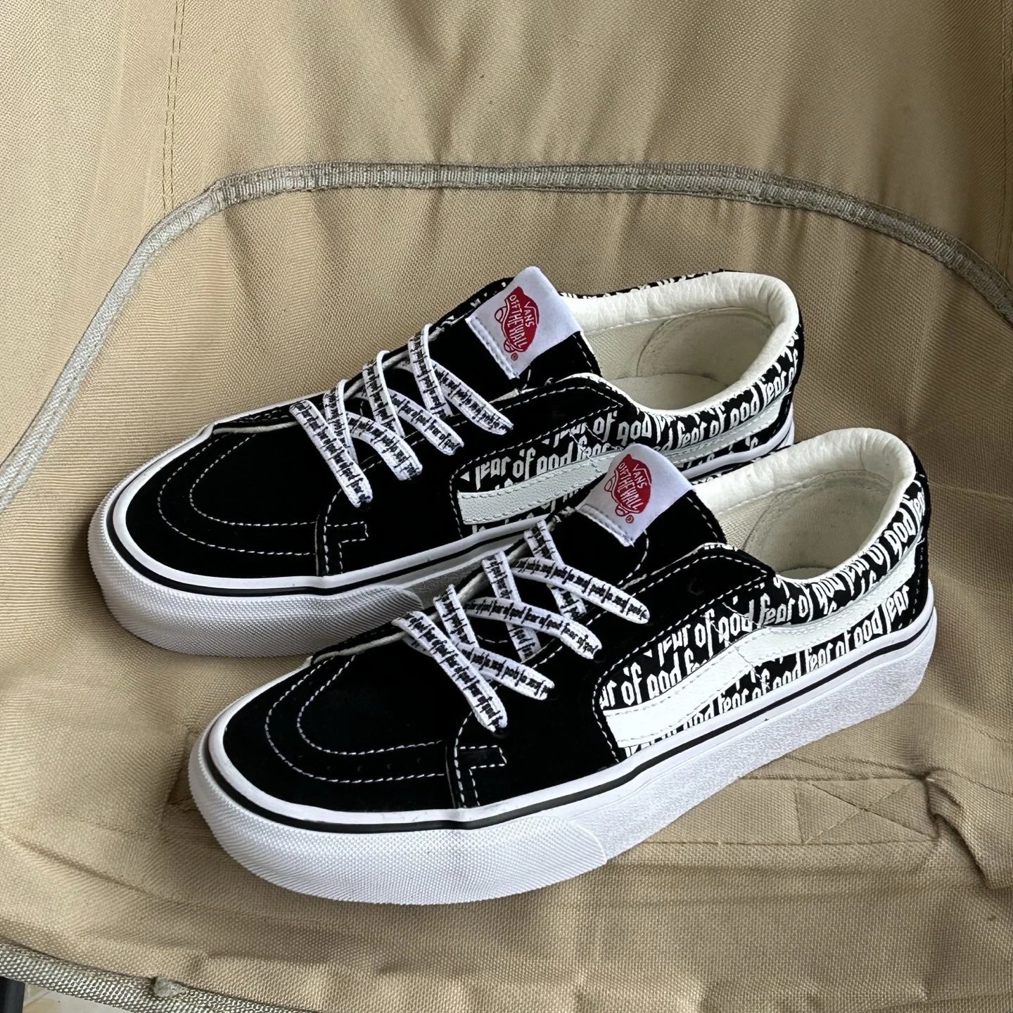 Vans Black White Low Top Skate Sneakers