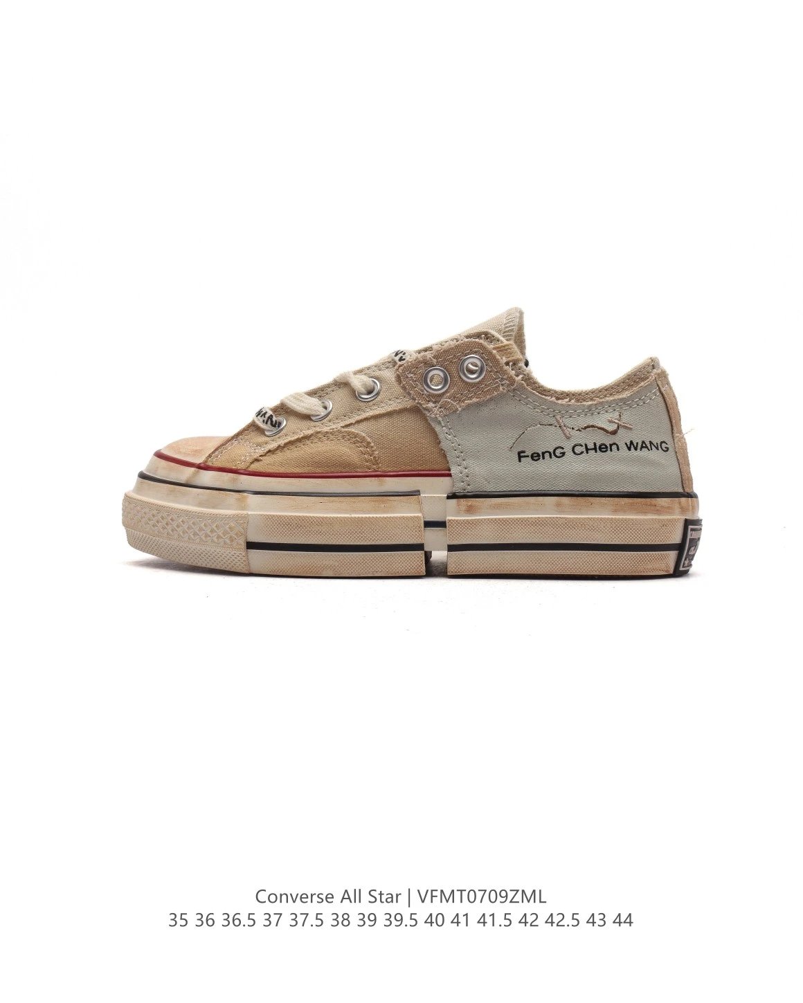 Converse All Star Feng Chen Wang Layered Beige Sneakers