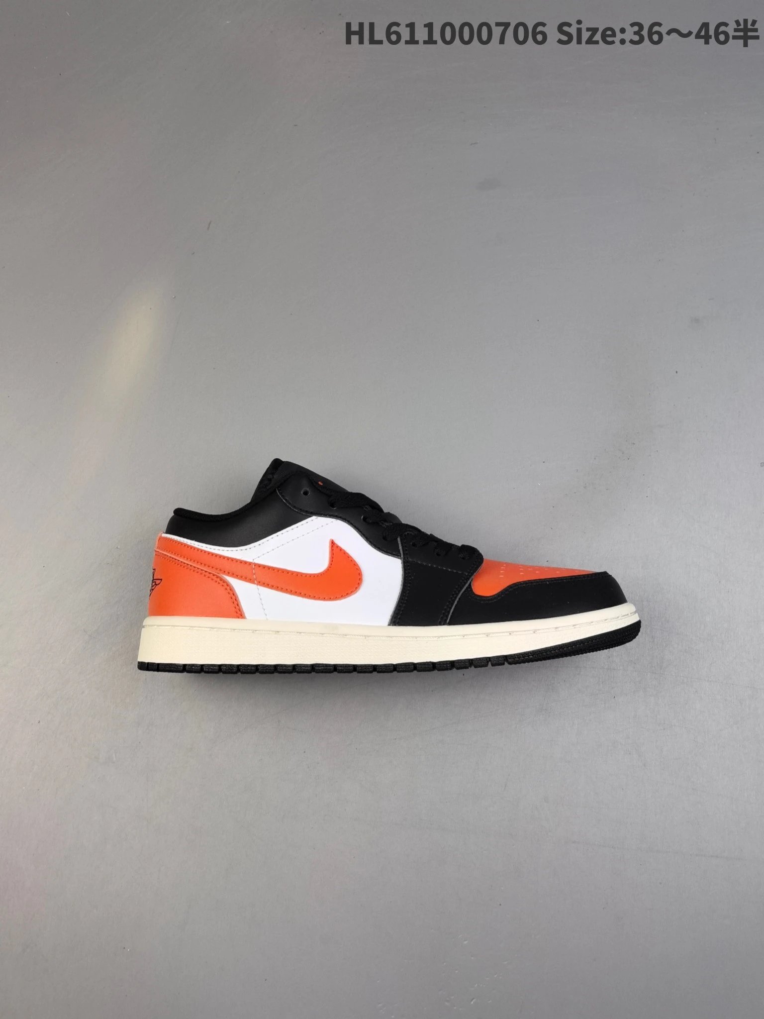 Air Jordan Low Orange White Black Sneakers HL611000706