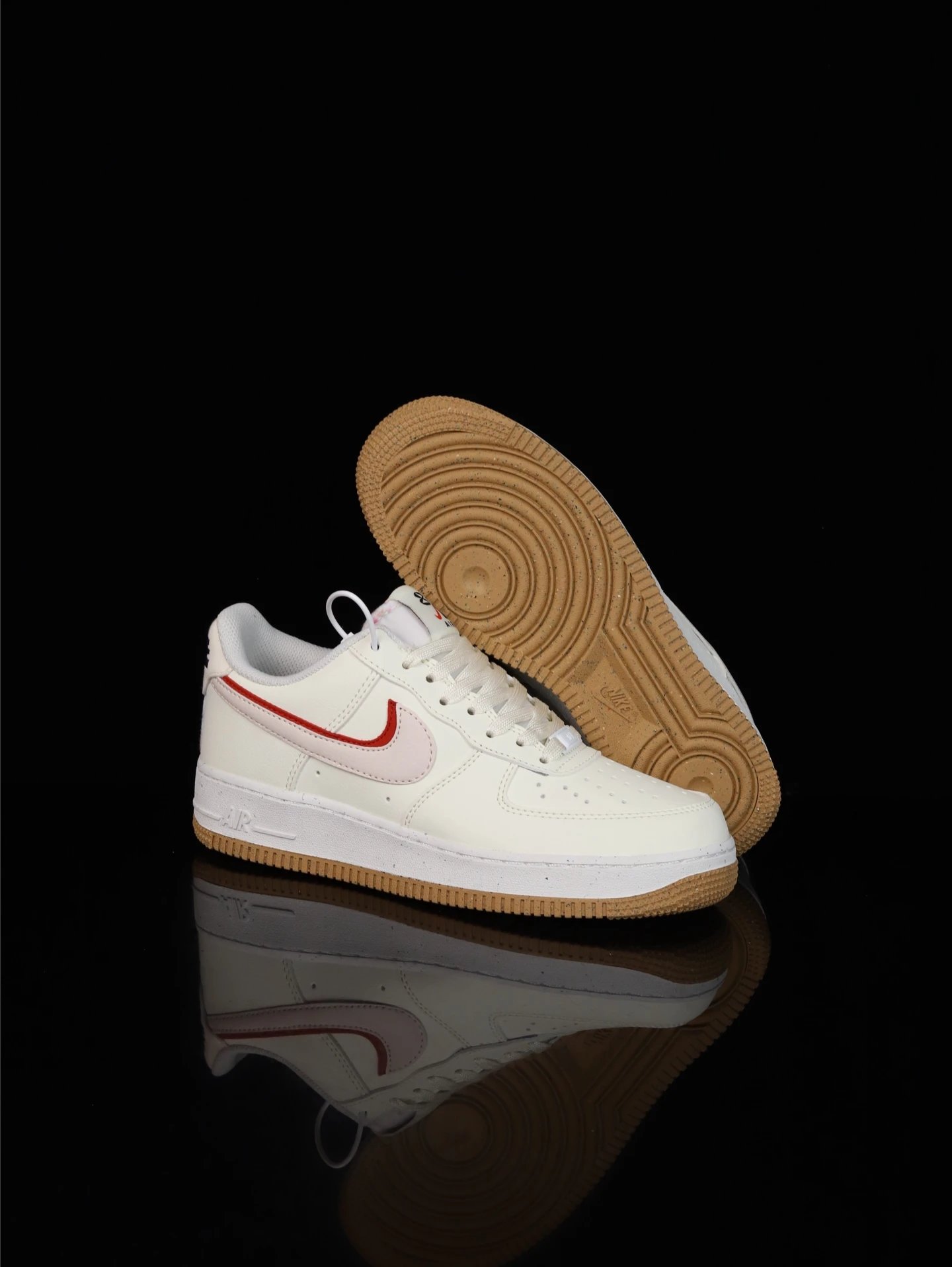Nike Air Force 1 Low White Red Gum Sneakers