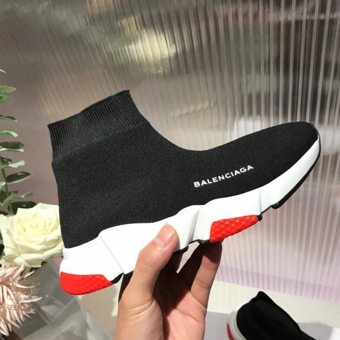 Balenciaga Speed Trainer Black Red Sock Sneakers Shoes