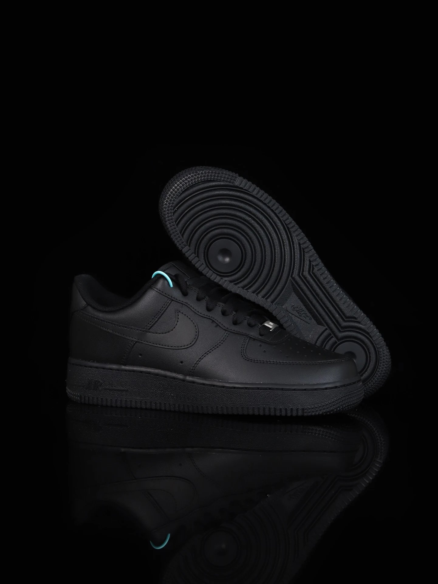 Nike Air Force 1 Black Men’s Leather Sneakers
