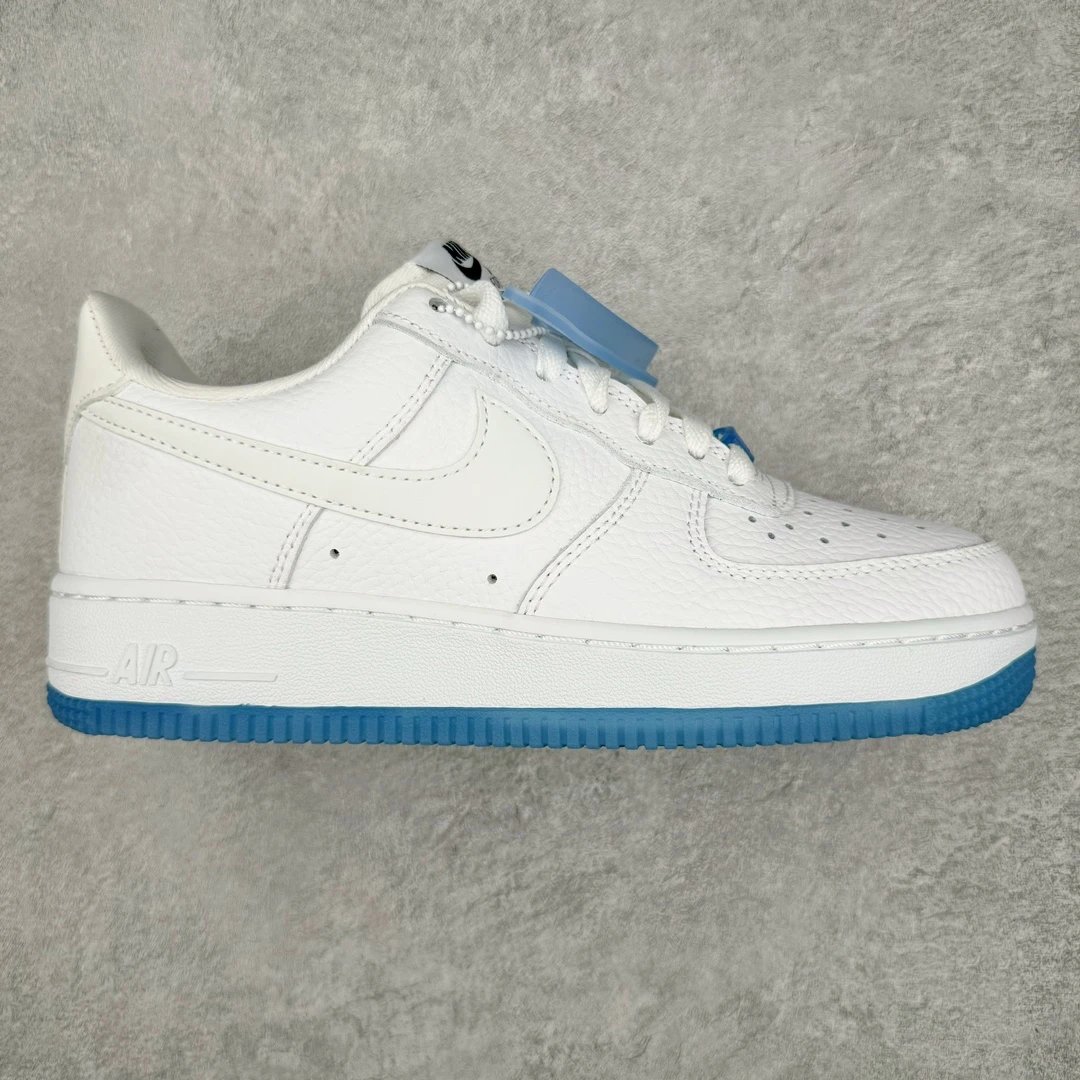 Nike Air Force 1 Low White Blue Leather Sneakers