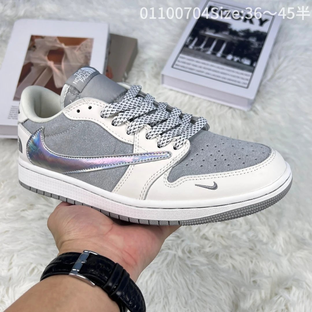 Air Jordan Low Grey White Iridescent Sneakers 36–45