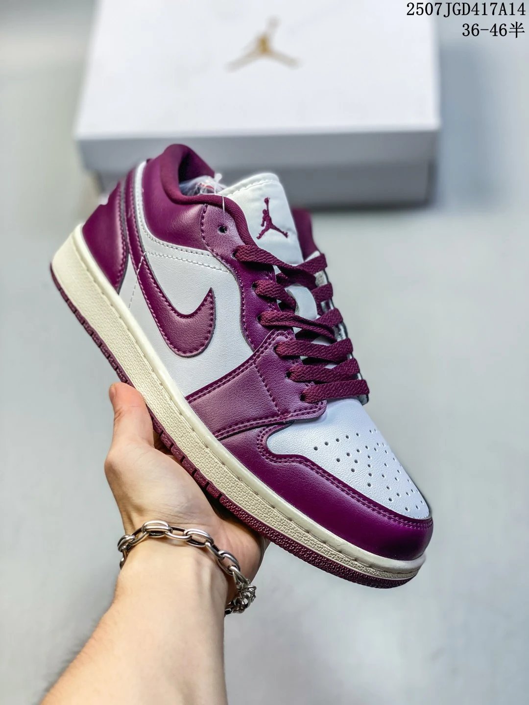 Nike Air Jordan Low Purple White Sneakers 36-46