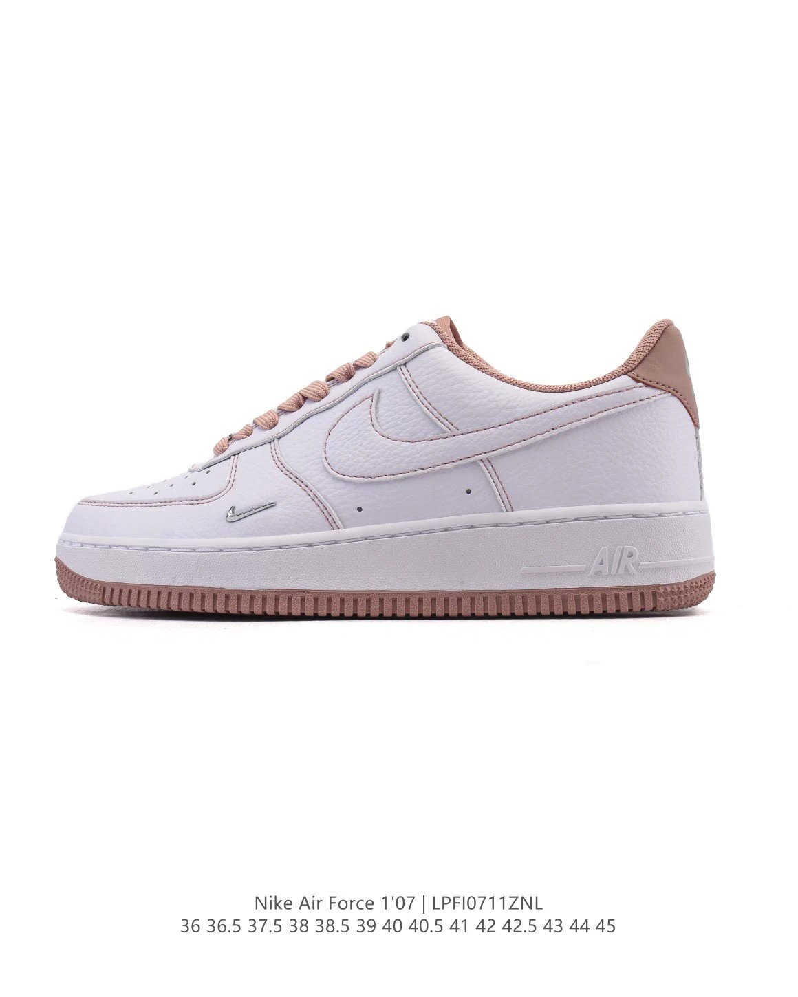 Nike Air Force 1’07 White Pink Leather Sneakers