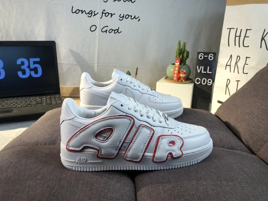 Nike Air Force 1 White Red Outline Men’s Sneakers