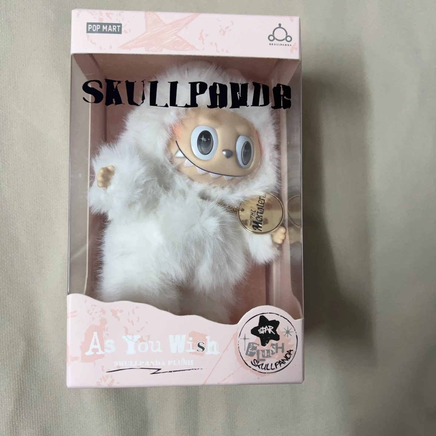 POP MART SKULLPANDA As You Wish White Plush Toy