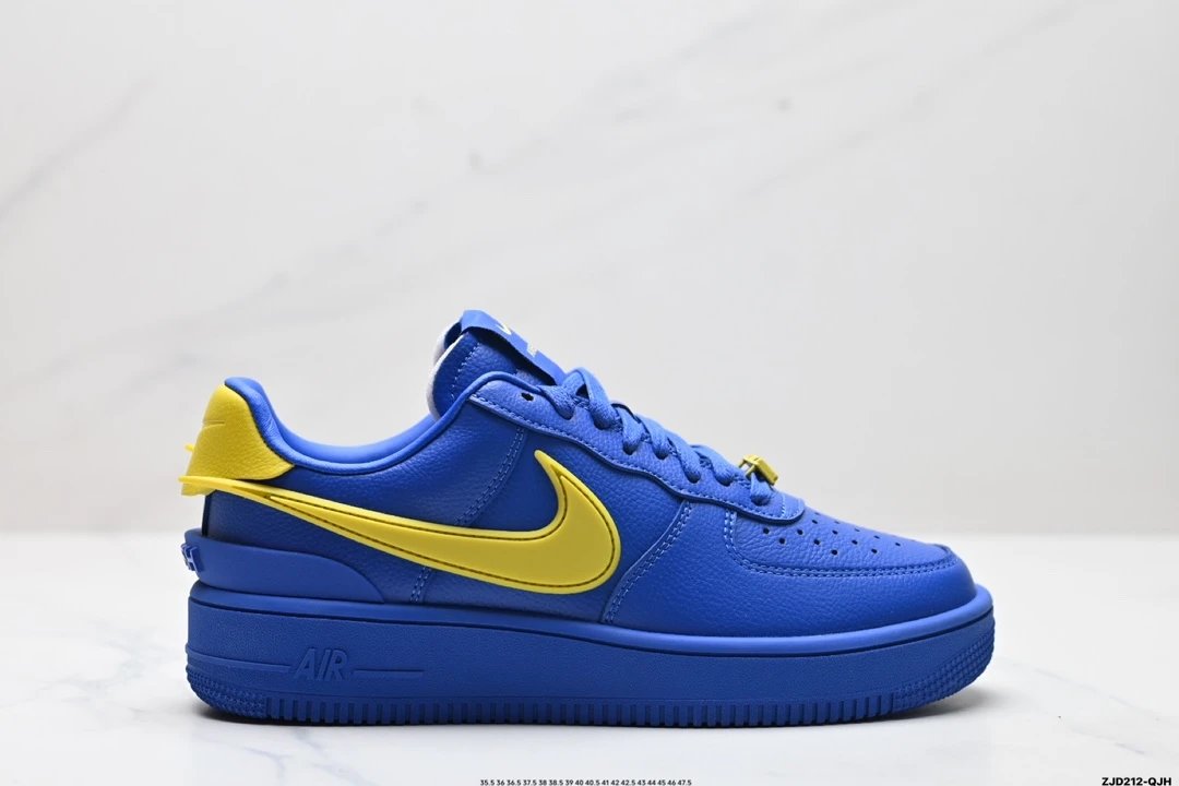 Nike Air Force 1 Blue Yellow Sneakers Shoes