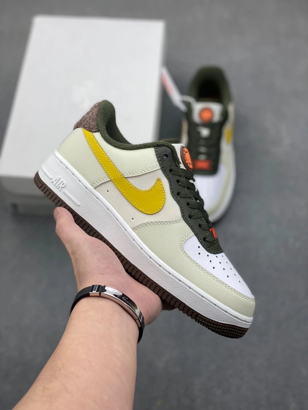 Nike Air Force 1 Yellow Green Classic Sneakers Shoes