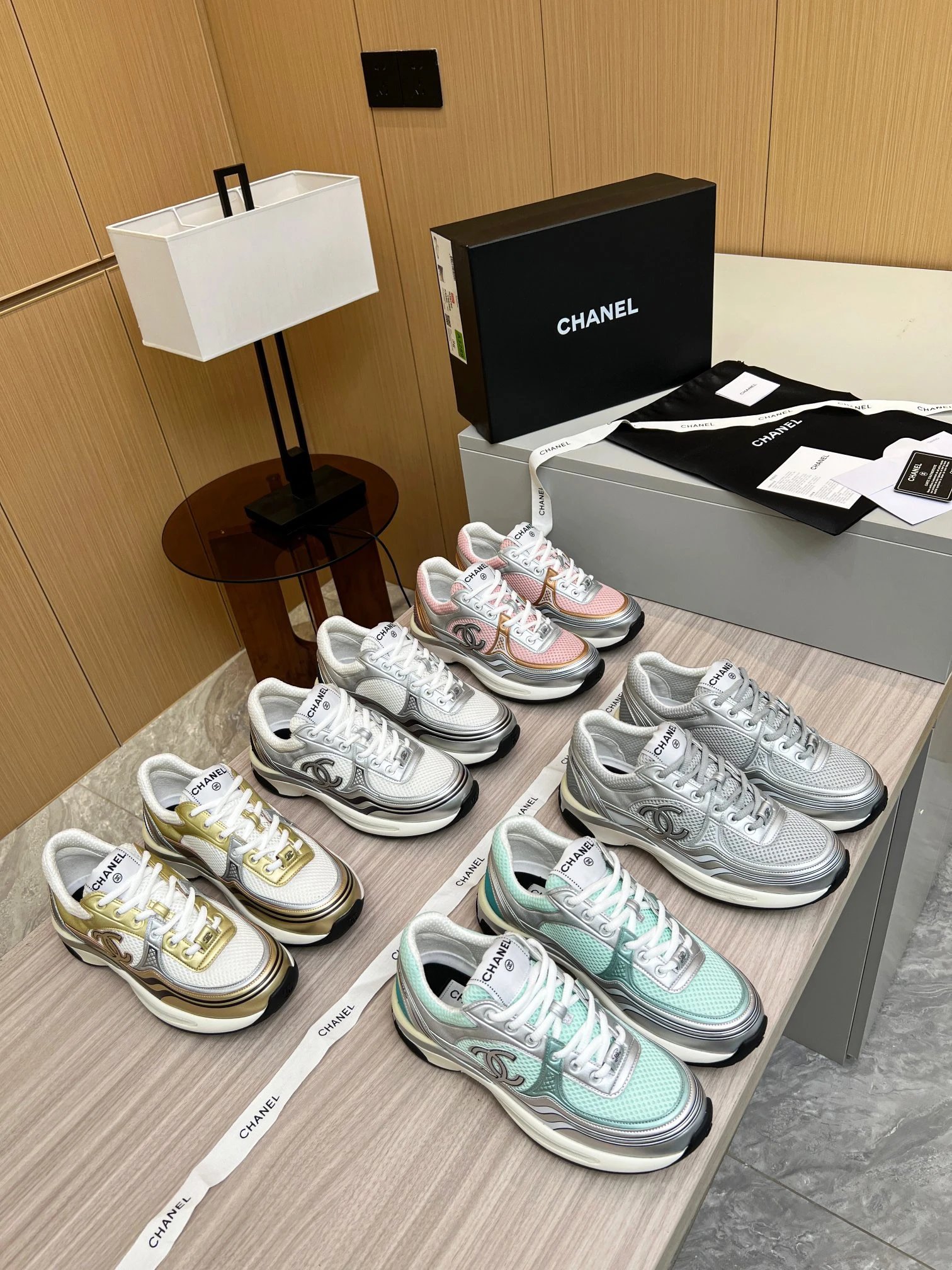 Chanel Women’s Mesh Sneakers Luxury CC Running Shoes